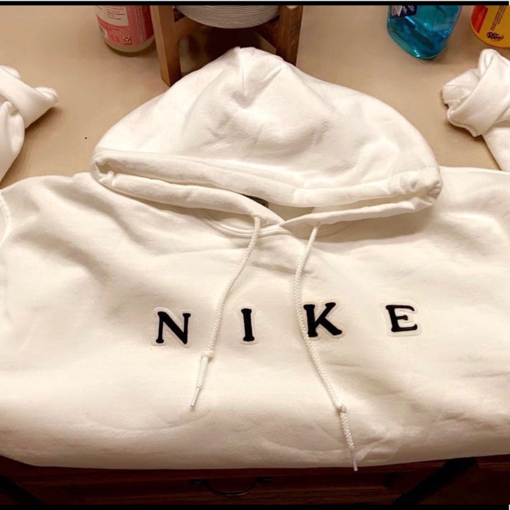 Thick lettering Nike hoodie
